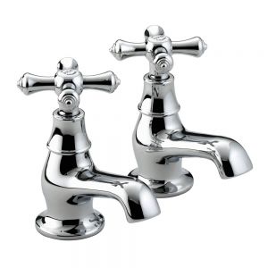 Bristan Colonial Chrome Bath Pillar Taps