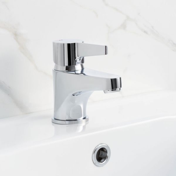 Bristan Design Utility Lever Chrome Mono Basin Mixer Tap With Clicker Waste #3