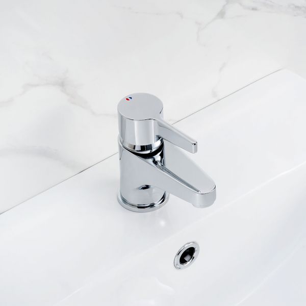 Bristan Design Utility Lever Chrome Mono Basin Mixer Tap With Clicker Waste #2