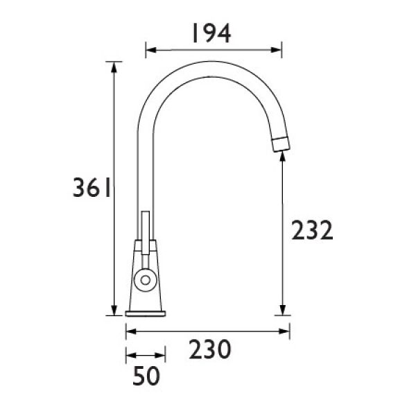 Bristan Dune Chrome Mono Kitchen Mixer Tap DU SNK C #2