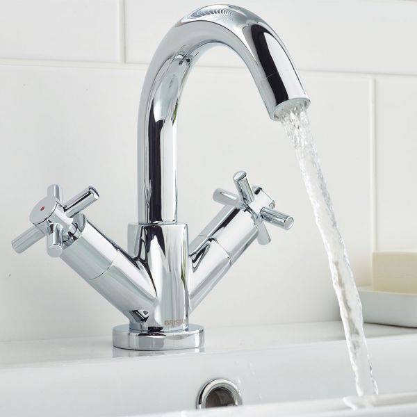 Bristan Decade Chrome Mono Basin Mixer Tap with Clicker Waste #3