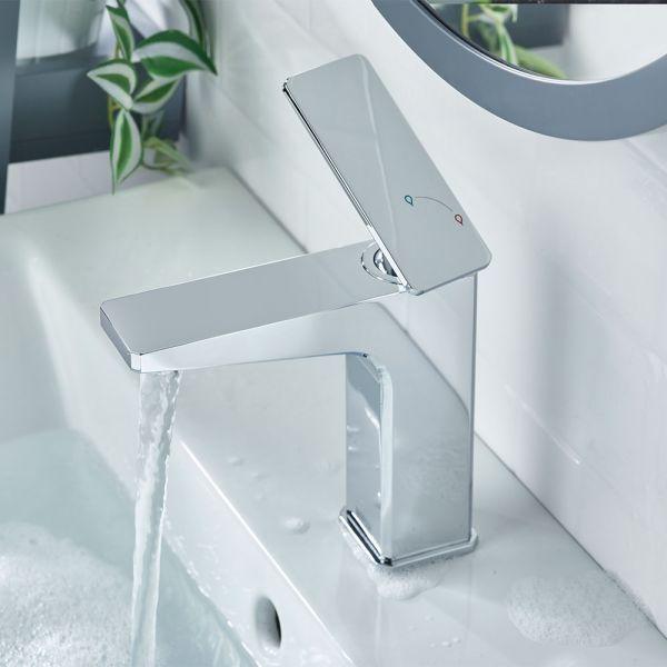 Bristan Delgado Eco Start Chrome Mono Basin Mixer Tap with Clicker Waste #3
