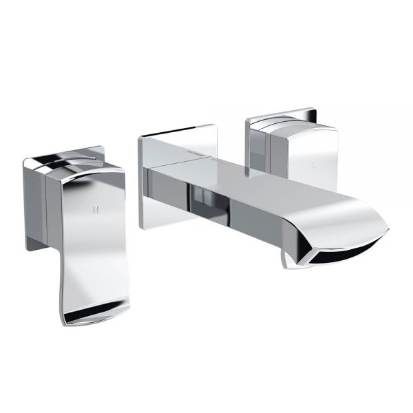 Bristan Descent Chrome 3 Hole Wall Mounted Bath Filler Tap