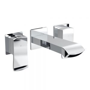 Bristan Descent Chrome 3 Hole Wall Mounted Bath Filler Tap