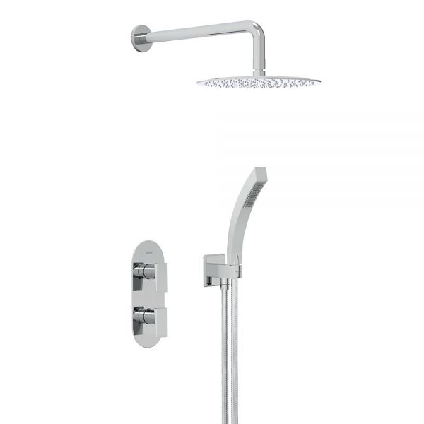 Bristan Frammento Chrome 2 Outlet Shower Pack with Overhead Shower and Handset