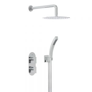 Bristan Frammento Chrome 2 Outlet Shower Pack with Overhead Shower and Handset