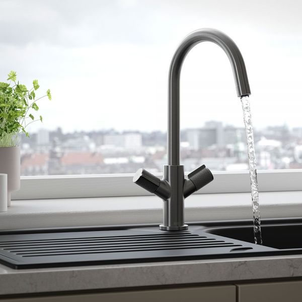 Bristan Fern Gunmetal Easyfit  Mono Kitchen Mixer Tap #4