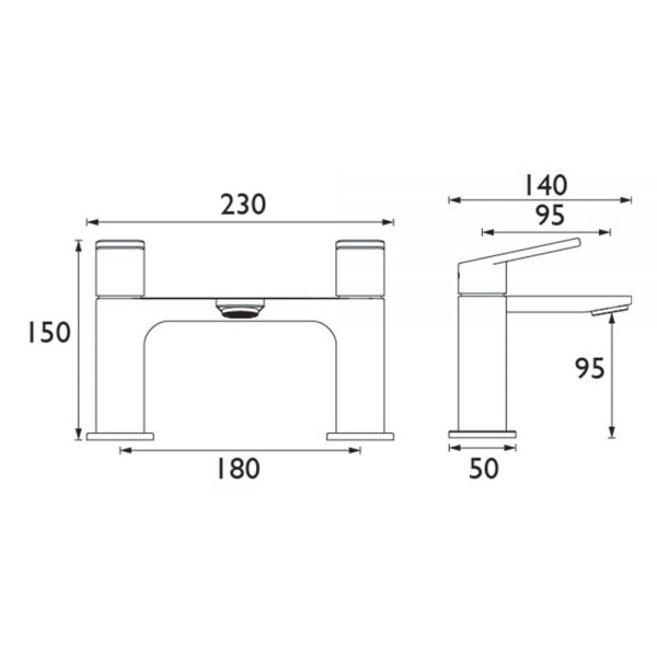 Bristan Frammento Black Bath Filler Tap #5