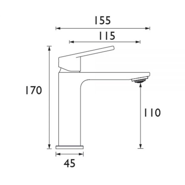 Bristan Frammento Eco Start Brushed Brass Mono Basin Mixer Tap with Clicker Waste #5