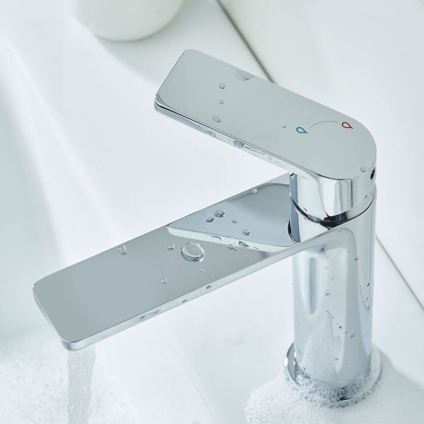 Bristan Frammento Eco Start Chrome Mono Basin Mixer Tap with Clicker Waste #2