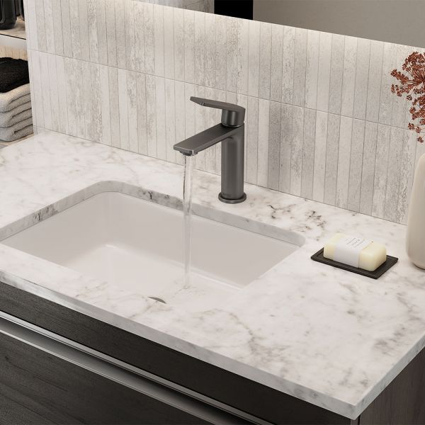Bristan Frammento Eco Start Gunmetal Mono Basin Mixer Tap with Clicker Waste #3