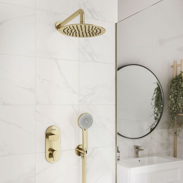 Bristan Hourglass Brushed Brass Shower Pack #3