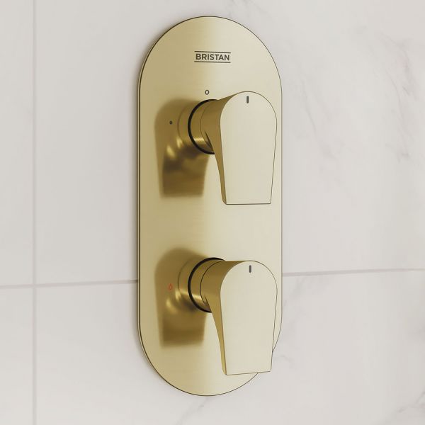 Bristan Hourglass Brushed Brass Shower Pack #4