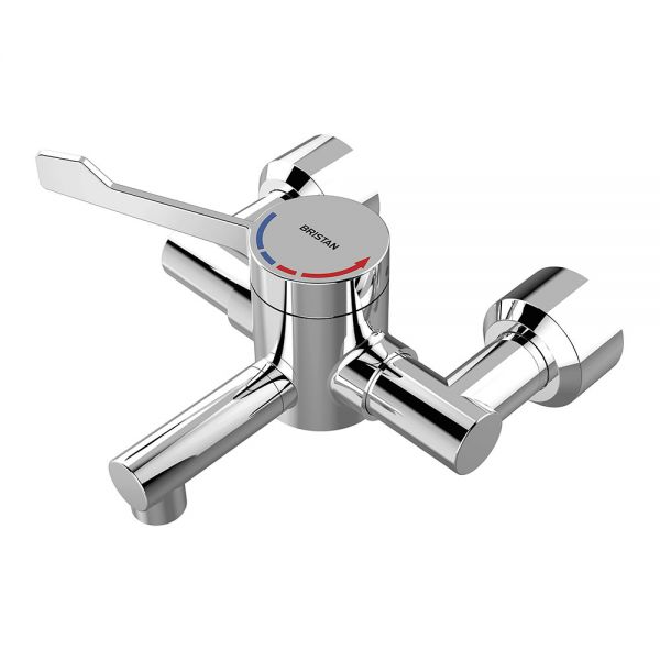 Bristan Hospital TMV3 Chrome Wall Mounted Basin Mixer Tap