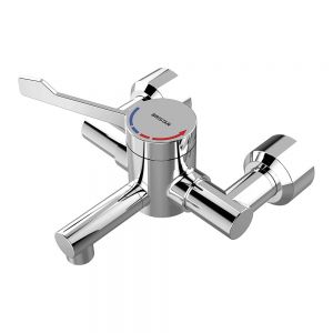 Bristan Hospital TMV3 Chrome Wall Mounted Basin Mixer Tap