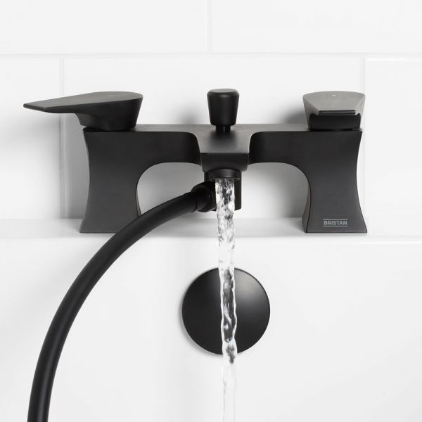 Bristan Hourglass Black Bath Shower Mixer Tap #5