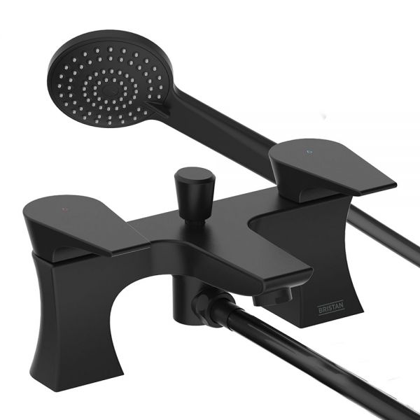 Bristan Hourglass Black Bath Shower Mixer Tap