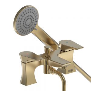 Bristan Hourglass Brushed Brass Bath Shower Mixer Tap