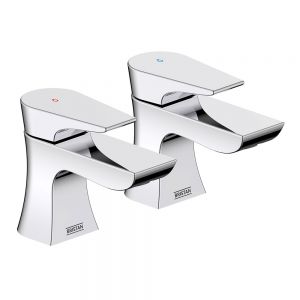 Bristan Hourglass Chrome Basin Pillar Taps
