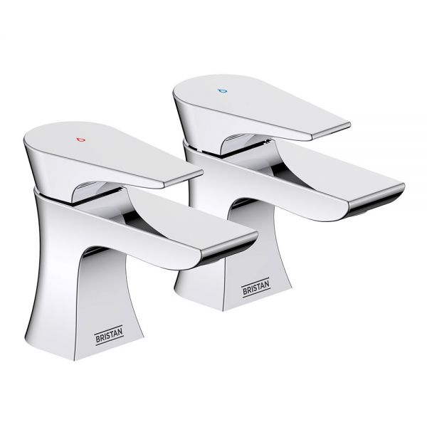 Bristan Hourglass Chrome Bath Pillar Taps