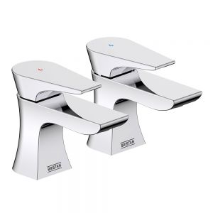 Bristan Hourglass Chrome Bath Pillar Taps