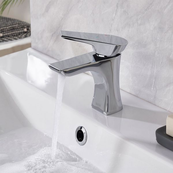 Bristan Hourglass Eco Start Chrome Mono Basin Mixer Tap with Clicker Waste #3