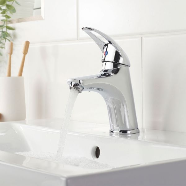 Bristan Java Chrome Mono Basin Mixer Tap with Clicker Waste #3