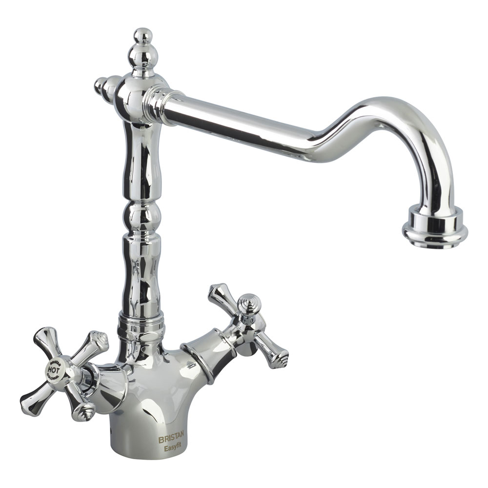 Bristan Colonial Chrome Easy Fit Mono Kitchen Mixer Tap K SNK EF C - KSNKEFC