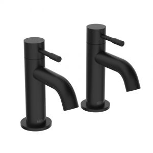 Bristan Mila Black Bath Pillar Taps MI 3/4 BLK