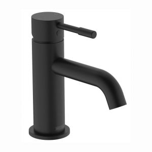 Bristan Mila Black Mono Basin Mixer Tap with Waste MI BAS BLK