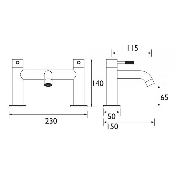 Bristan Molida Black Bath Filler Tap #2