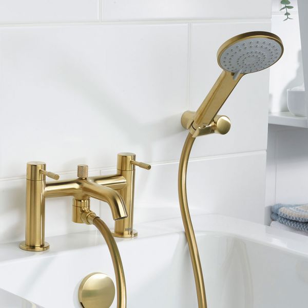 Bristan Molida Brushed Brass Bath Shower Mixer Tap #2