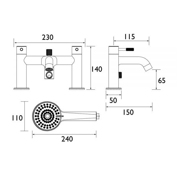 Bristan Molida Chrome Bath Shower Mixer Tap #2