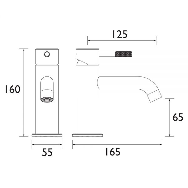 Bristan Molida Eco Start Brushed Brass Mono Basin Mixer Tap with Clicker Waste #5