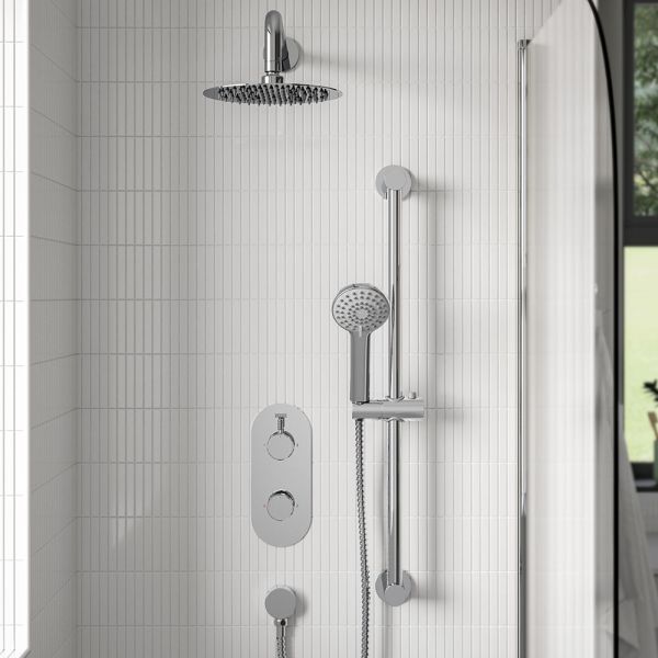 Bristan Molida Chrome Concealed Thermostatic Two Outlet Shower Pack #2