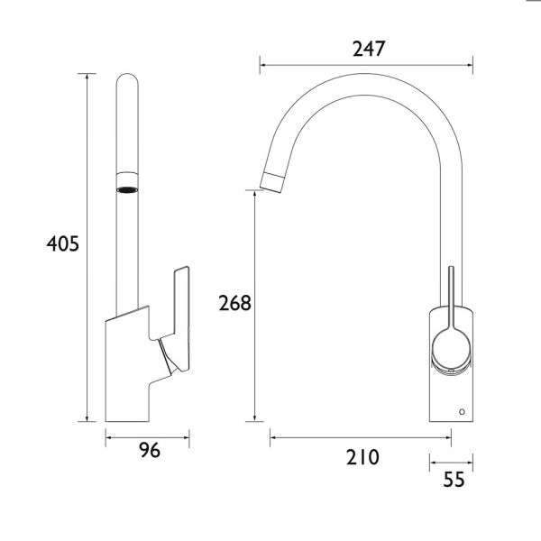 Bristan Maple Chrome Easyfit  Mono Kitchen Mixer Tap #2