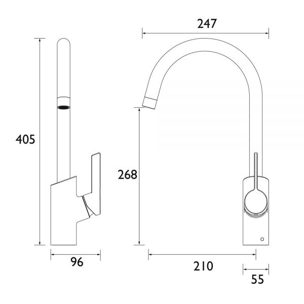 Bristan Maple Gunmetal Easyfit  Mono Kitchen Mixer Tap #2