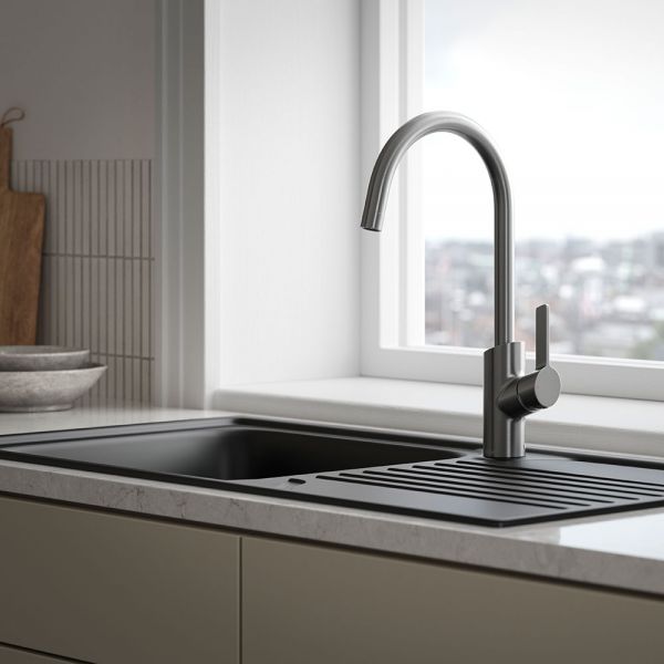 Bristan Maple Gunmetal Easyfit  Mono Kitchen Mixer Tap #3