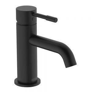 Bristan Mila Black Mono Basin Mixer Tap with Clicker Waste