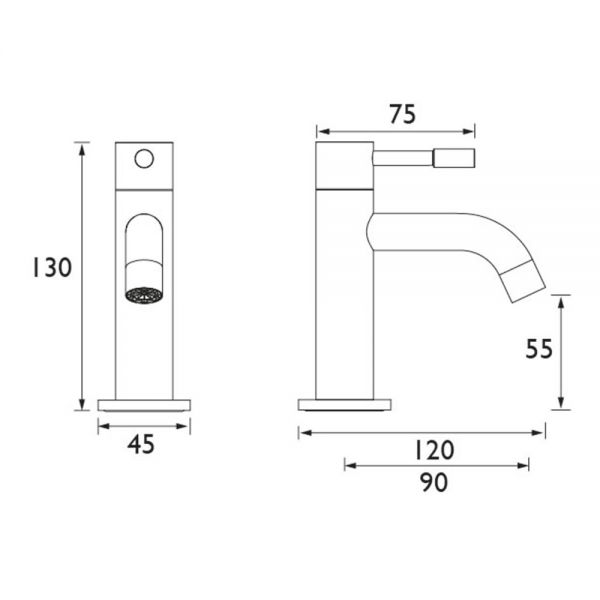 Bristan Mila Black Basin Pillar Taps #5