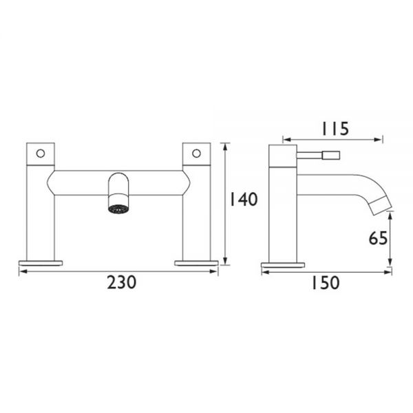 Bristan Mila Black Bath Filler Tap #5