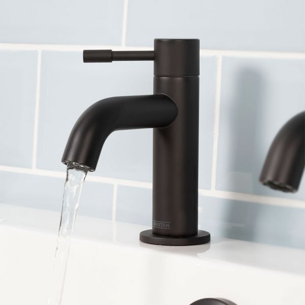 Bristan Mila Black Bath Pillar Taps #3
