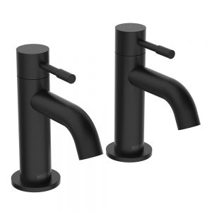 Bristan Mila Black Bath Pillar Taps