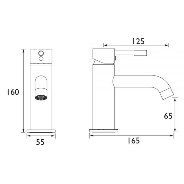 Bristan Mila Chrome Mono Basin Mixer Tap with Clicker Waste #5