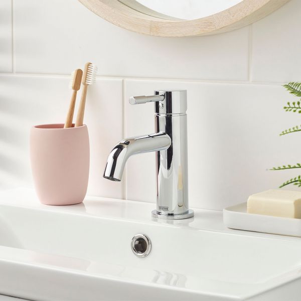 Bristan Mila Chrome Mono Basin Mixer Tap with Clicker Waste #3