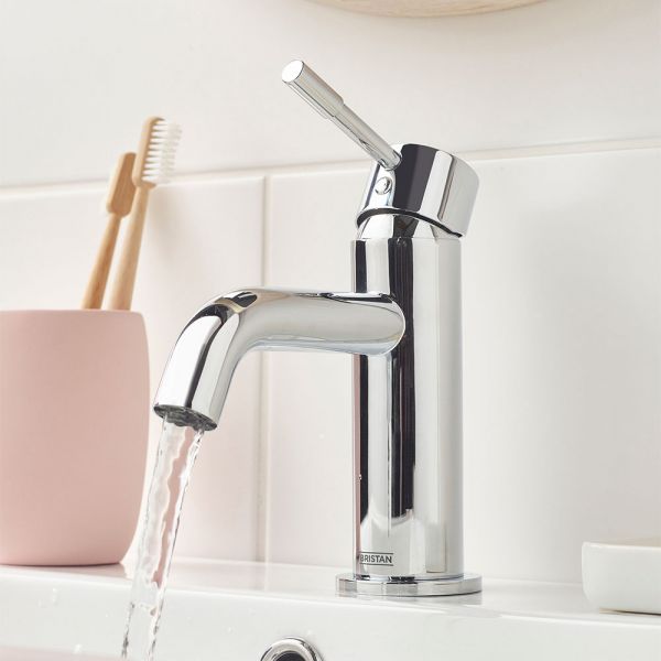 Bristan Mila Chrome Mono Basin Mixer Tap with Clicker Waste #2