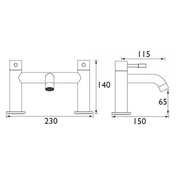 Bristan Mila Chrome Bath Filler Tap #5