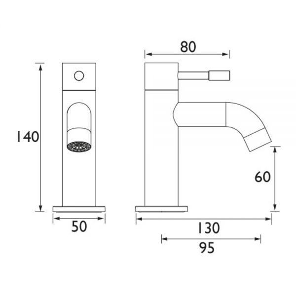 Bristan Mila Chrome Bath Pillar Taps #5