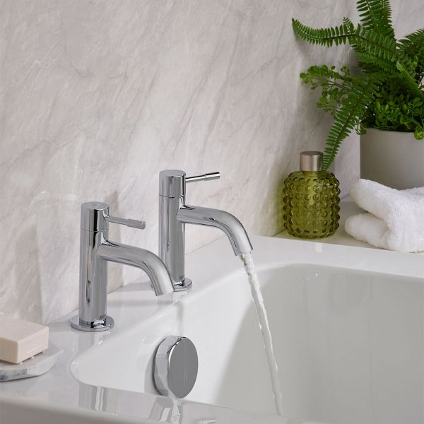 Bristan Mila Chrome Bath Pillar Taps #3