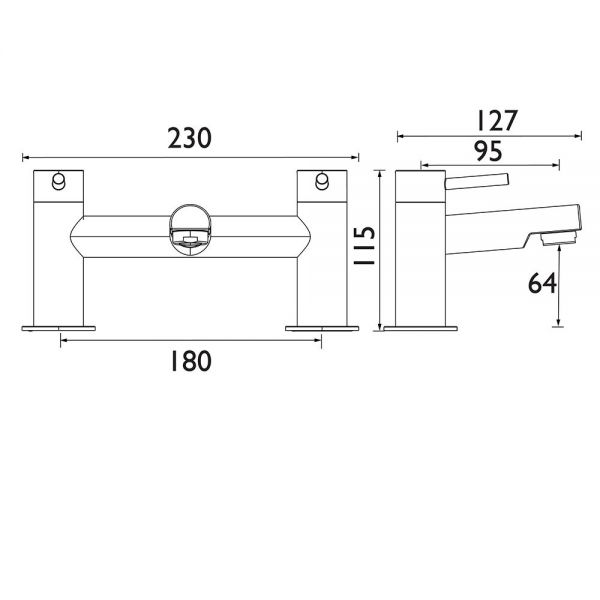 Bristan Mios Chrome Bath Filler Tap #2